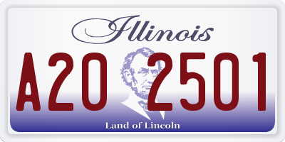 IL license plate A202501