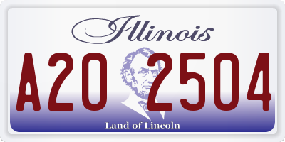 IL license plate A202504