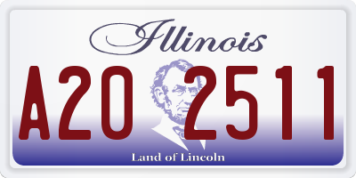 IL license plate A202511