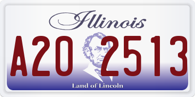 IL license plate A202513