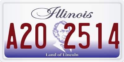 IL license plate A202514