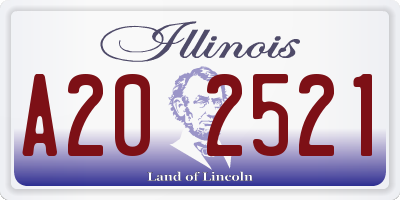 IL license plate A202521