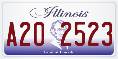 IL license plate A202523