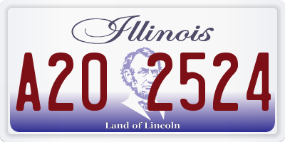 IL license plate A202524