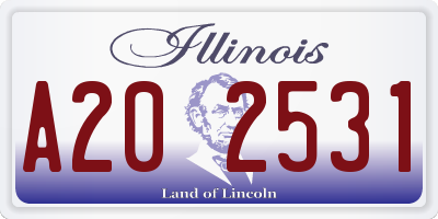 IL license plate A202531