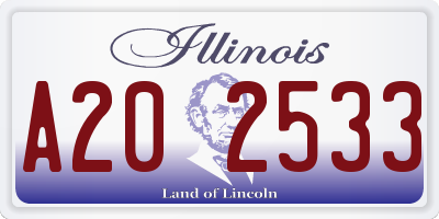 IL license plate A202533