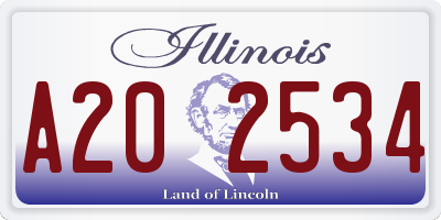 IL license plate A202534