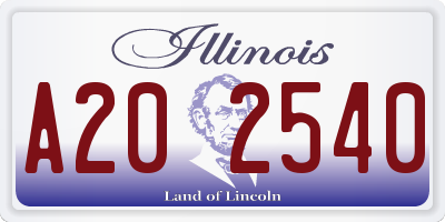 IL license plate A202540
