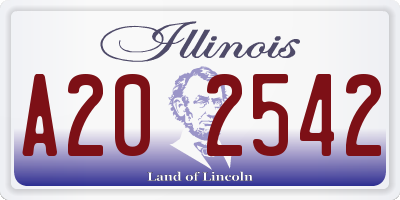 IL license plate A202542
