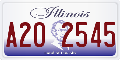 IL license plate A202545
