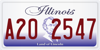 IL license plate A202547