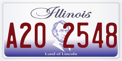 IL license plate A202548