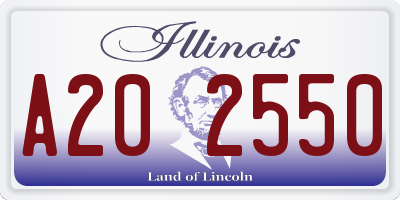 IL license plate A202550