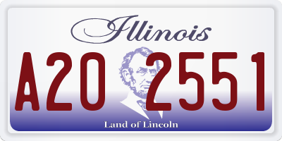 IL license plate A202551