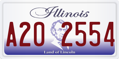 IL license plate A202554