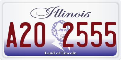 IL license plate A202555