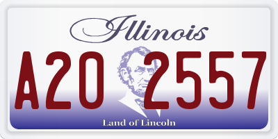 IL license plate A202557