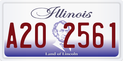 IL license plate A202561