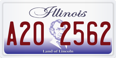 IL license plate A202562