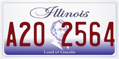 IL license plate A202564