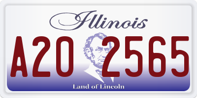IL license plate A202565