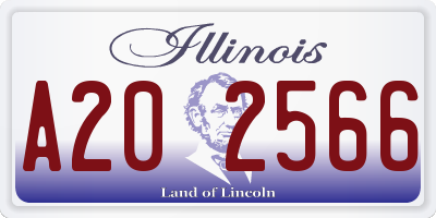IL license plate A202566