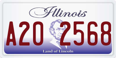 IL license plate A202568