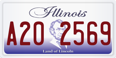 IL license plate A202569