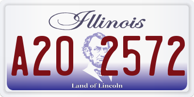 IL license plate A202572