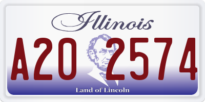IL license plate A202574