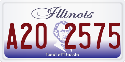 IL license plate A202575