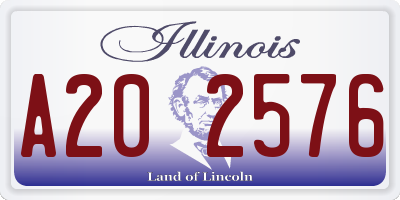 IL license plate A202576