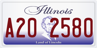 IL license plate A202580