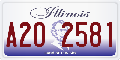 IL license plate A202581