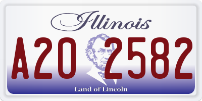 IL license plate A202582