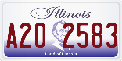 IL license plate A202583