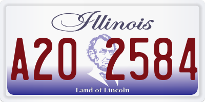 IL license plate A202584