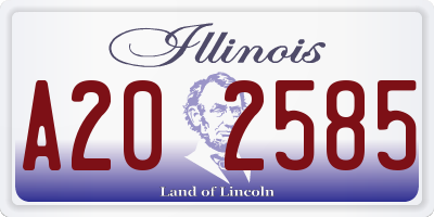 IL license plate A202585