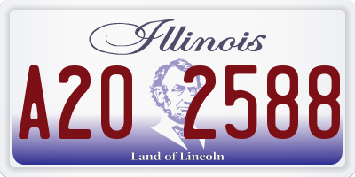 IL license plate A202588