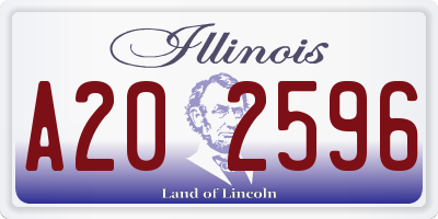 IL license plate A202596