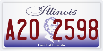 IL license plate A202598