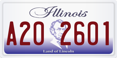 IL license plate A202601