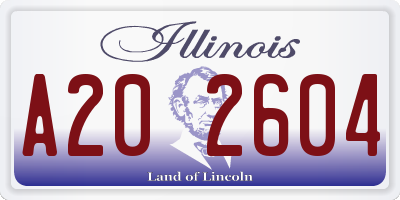 IL license plate A202604