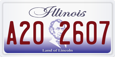 IL license plate A202607