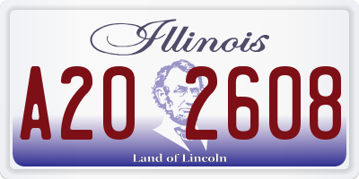 IL license plate A202608