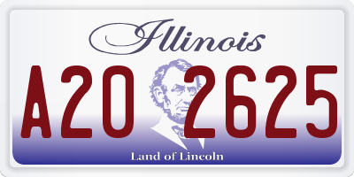 IL license plate A202625