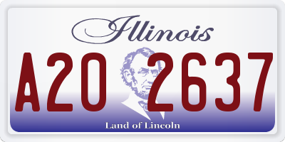 IL license plate A202637