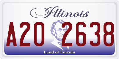 IL license plate A202638