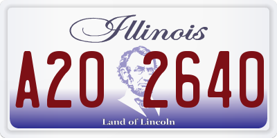 IL license plate A202640