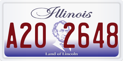 IL license plate A202648